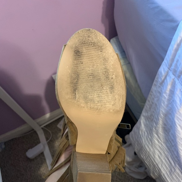 Brown Fringe Booties! Worn Once! - Picture 3 of 3